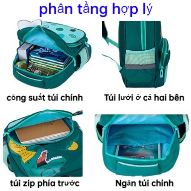 Ba Lô Đi Học Họa Tiết Khủng Long Hoạt Hình Đáng Yêu Cho Bé 5-10 Tuổi balo khủng long cho bé ba lô balo cho bé mẫu giáo balo balo khủng long cho bé