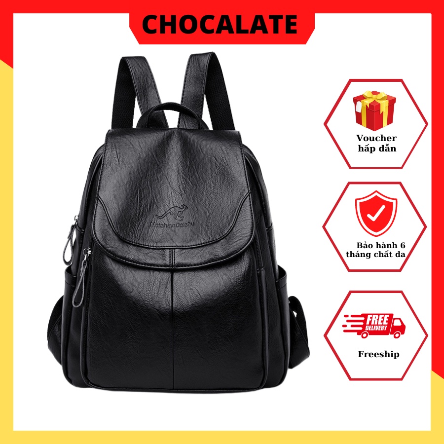 Balo da cao cấp CHOCALATE chất da cừu đẹp bền phù hợp công sở, du lịch, đi chơi siêu xinh.