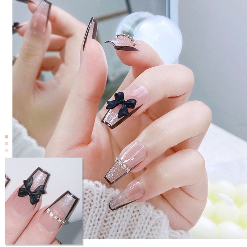 Set 24 Móng Tay Giả Dạng Nhấn Dành Cho Nữ