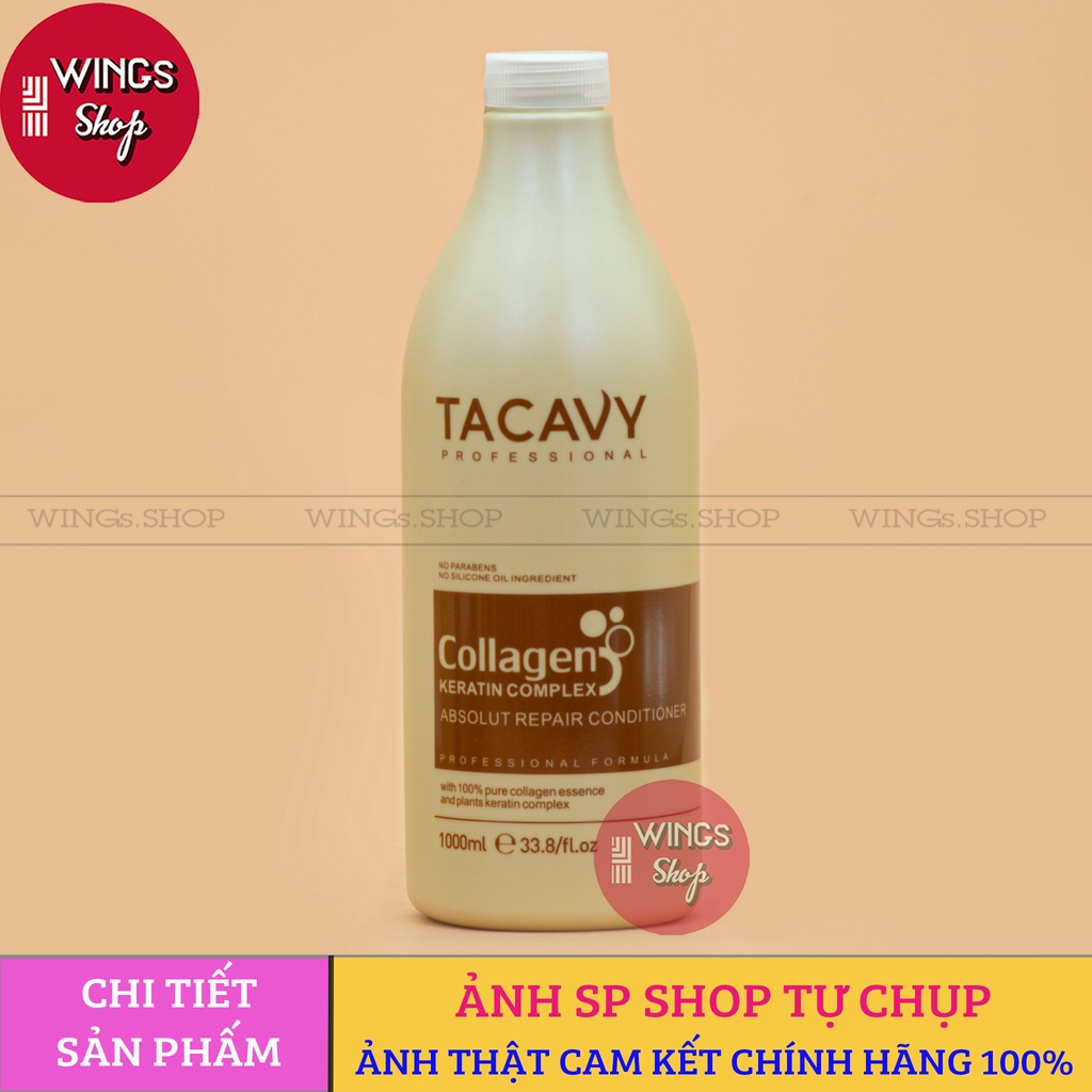 Cặp Dầu Gội Xả TACAVY 1000ml | Giảm Gãy Rụng, Phục Hồi Tóc Khô Xơ, Hư Tổn