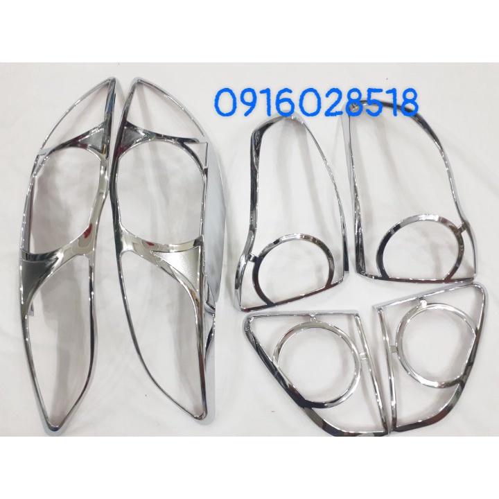 Ốp đèn pha, đèn hậu xeToyota Altis 2008-2011 mạ Crom sáng bóng, ốp xi mạ xe o to