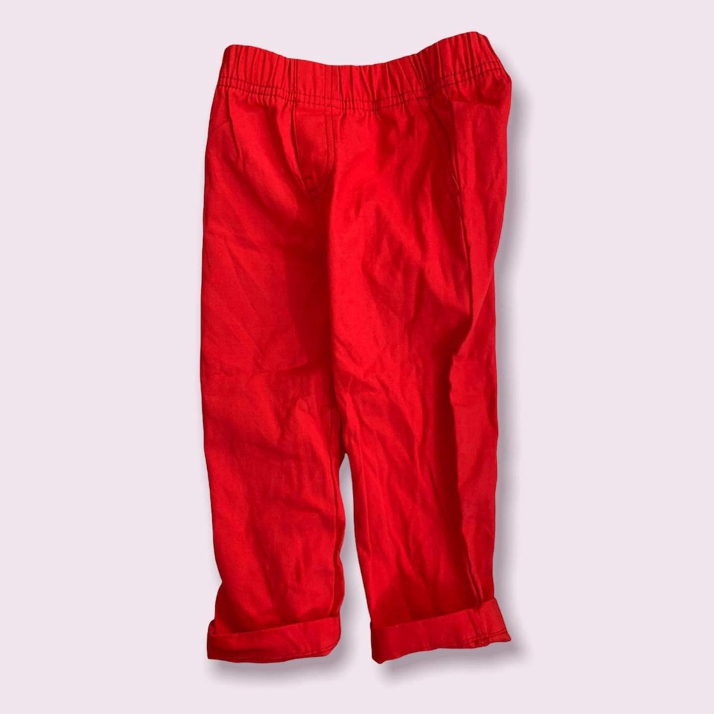 Quần Kaki Lưng Thun Bé Trai Màu Đỏ QD191222