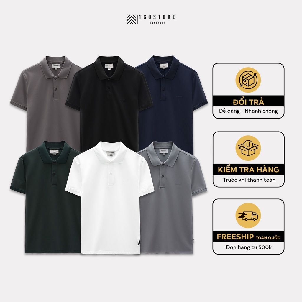 Áo thun polo nam tay ngắn Polo Premium Basics ICDN Logo Printed LSS22 thiết kế thanh lịch gọn gàng PLID0077