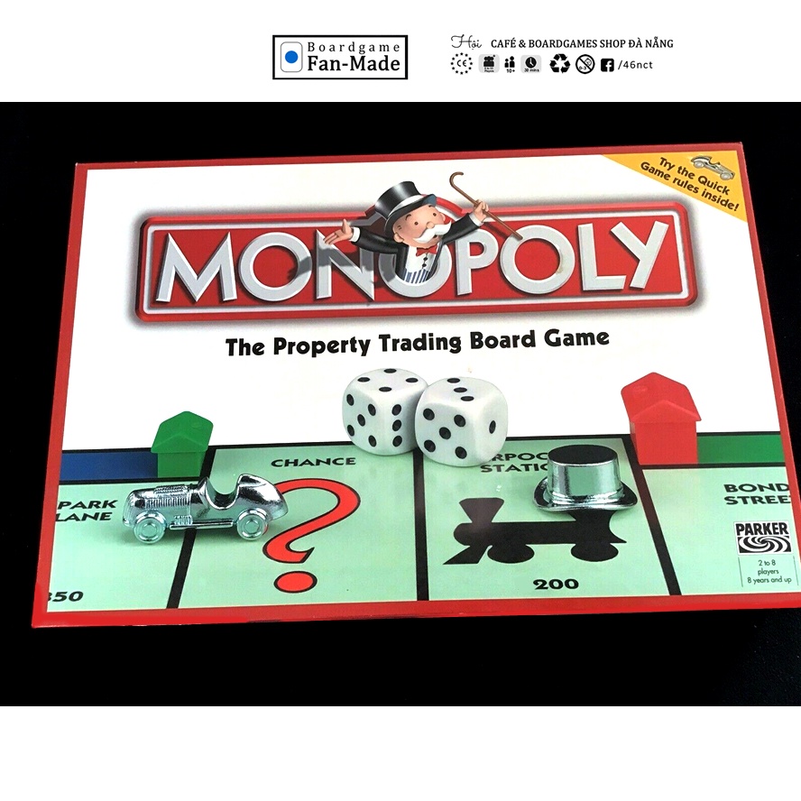 Trò chơi cờ tỷ phú bản tiếng anh lớn Monopoly: The Property Trading Board Game