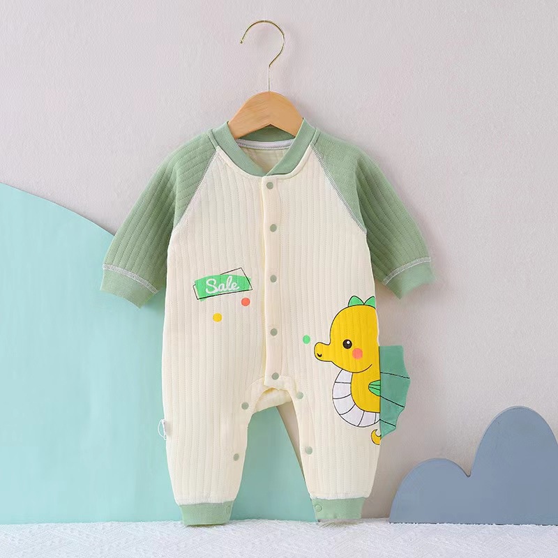 Bộ Áo Liền Quần Ấm Áp Thoải Mái Dễ Thương Cho Bé