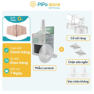 Bộ phụ kiện phễu Hút Sữa Lacteck Baby Motion cho máy hút sữa bình cổ rộng (Máy Avent, Spectra, Rozabi, Fazt, Concung)
