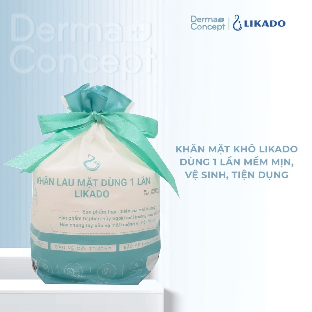 Khăn mặt khô Likado dùng 1 lần mềm mịn, vệ sinh, tiện dụng