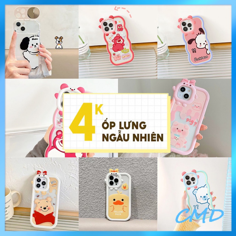 Ốp Điện Thoại hình quái vật nhỏ Gấu hoạt hình Cho Iphone 6 / 6S / 6splus / se / 7 / 7plus / 8 / 8plus / X / xs / xsmax / 11 / 12 / 13 / 14 / plus / pro / pro max-6007