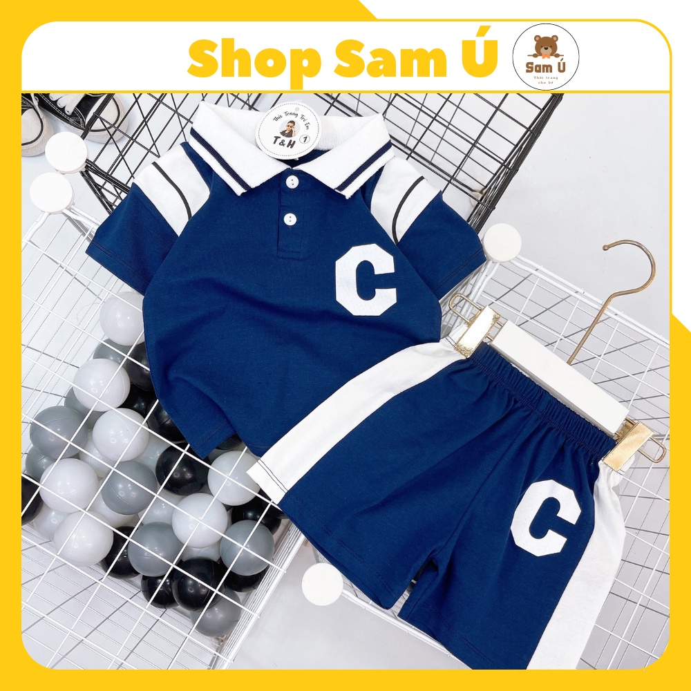 Bộ đồ bé trai chất liệu Cotton hàng cao cấp Quảng Châu - Đồ bộ bé trai Shop Sam Ú cực mịn, thoáng mát và cực kỳ Cute V7
