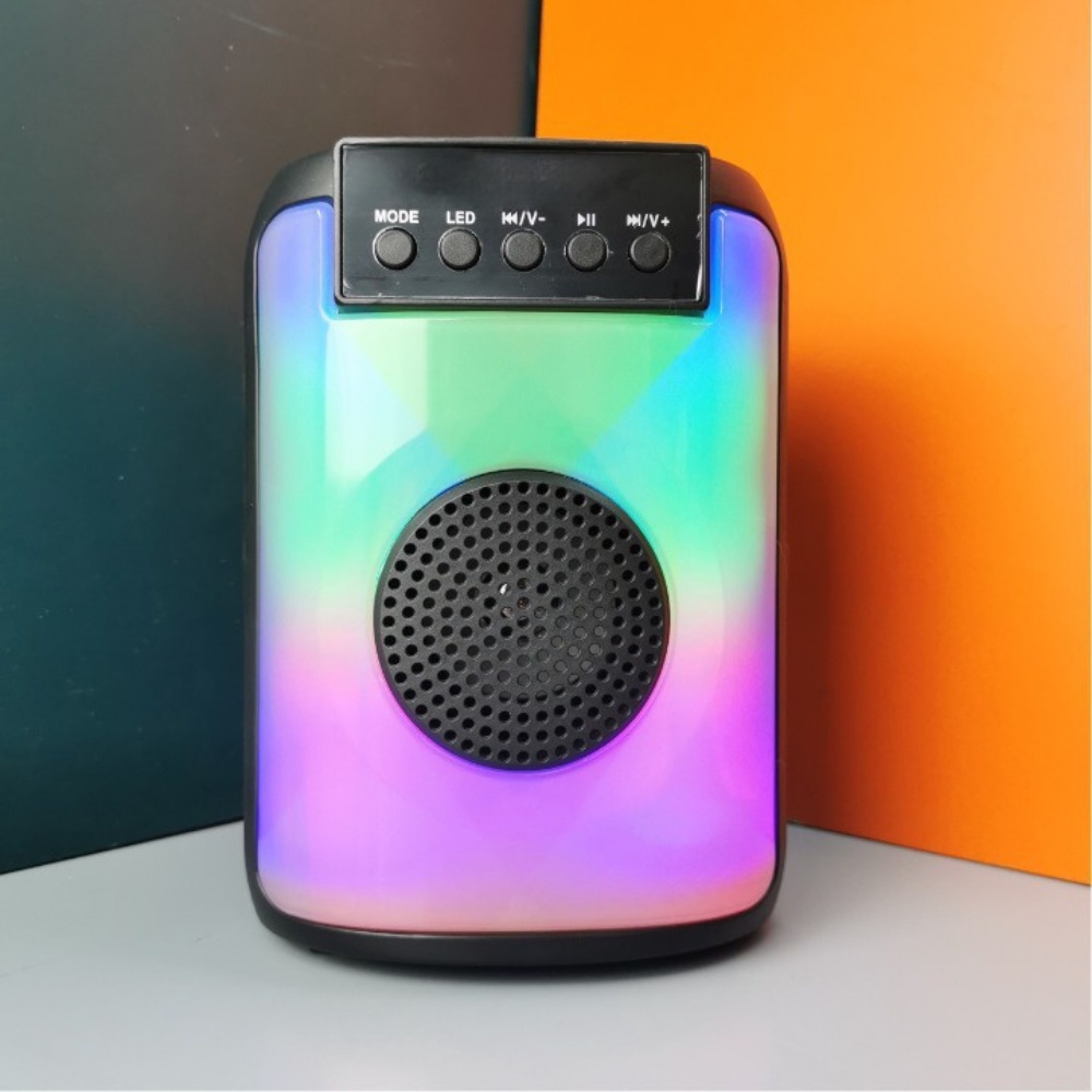 Loa Bluetooth Karaoke HF165 Công Suất Lớn, Âm Bass Mạnh Mẽ, Đèn LED Sống Động, Đi Kèm Micro Hát Karaoke Có Dây