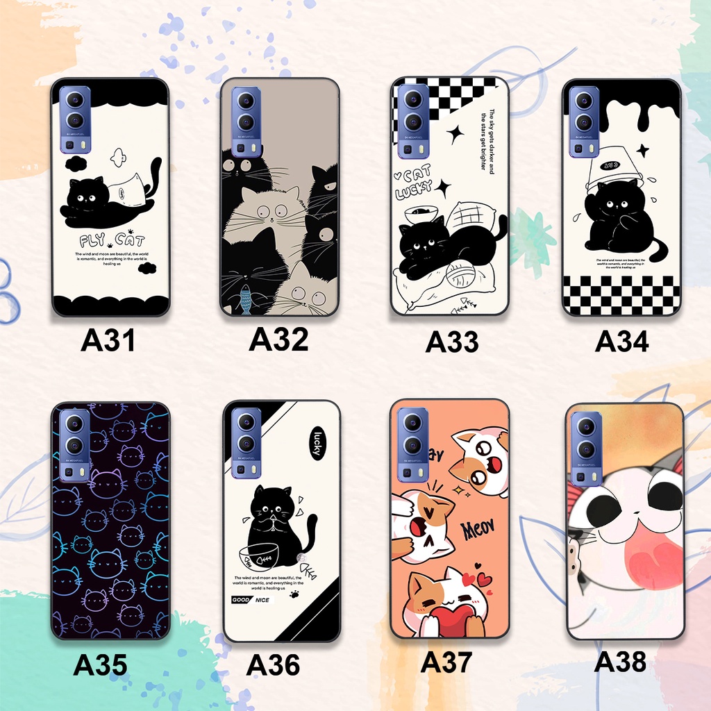 Ốp Vivo Y72 5G / Y51 2020 / Y53S In Hình Họa Tiết Mèo Cute Đáng Yêu Đẹp Hot Trend 2023