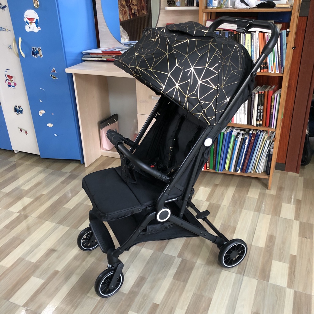 Xe đẩy gấp gọn cho bé sơ sinh đi du lịch siêu thị 3 tư thế ngồi