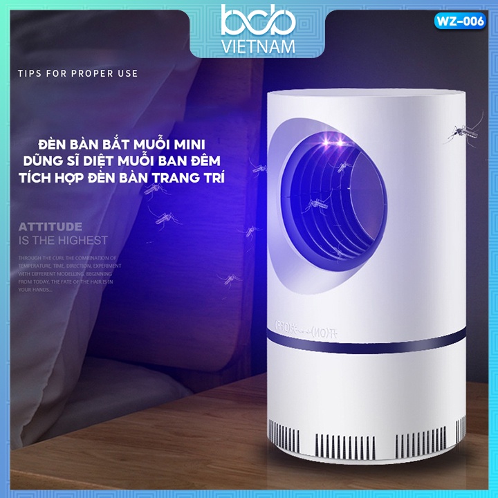 Máy Đuổi Muỗi Đèn LED Và Diệt Côn Trùng Hiệu Quả Bằng Sóng Âm Không Ảnh Hưởng Đến Giấc Ngủ Cắm Điện Công Suất Lớn WZ-006