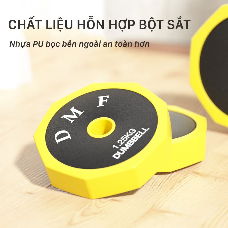 Bộ Tạ Tay Đa Năng 30kg Tháo Lắp Chất Liệu Bột Thép Bọc Vành Nhựa Đại Nam Sport + Tặng Kìm Và Găng Tay