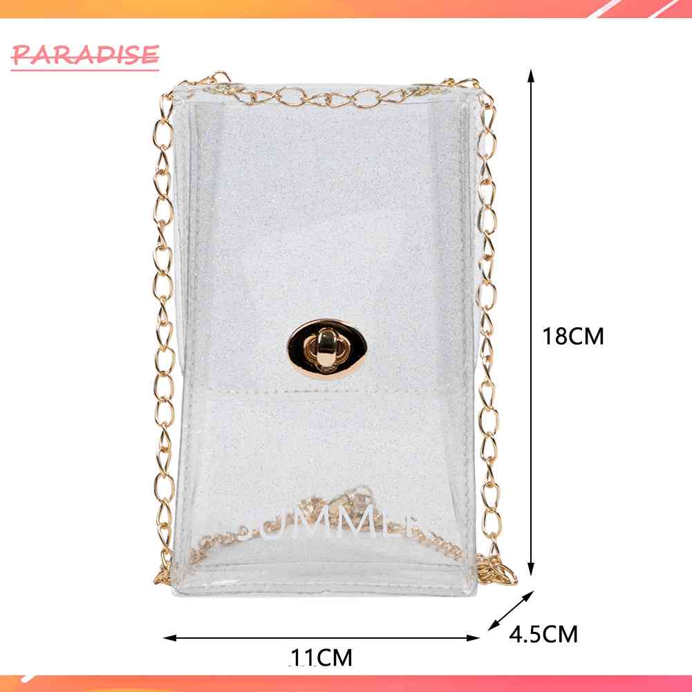 Túi Đeo Chéo Mini Bằng PVC Trong Suốt Thời Trang Mùa Hè Hàng Mới Dành Cho Bạn Nữ