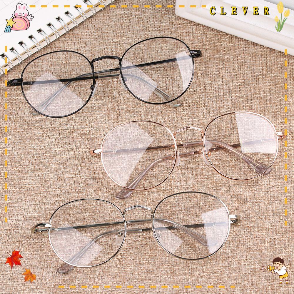 CLEVER Kính mát gọng kim loại dáng tròn cỡ lớn phong cách vintage