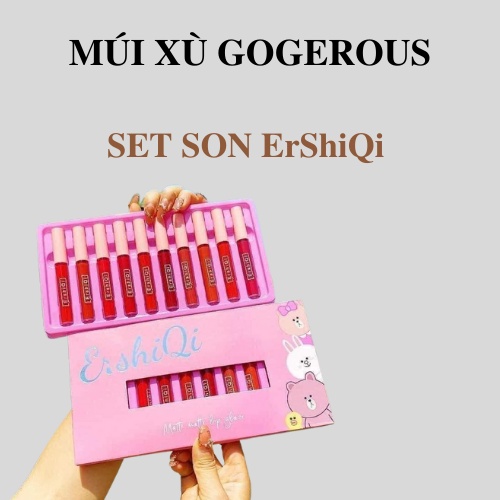Set son môi Ershiqi chính hãng 10 cây