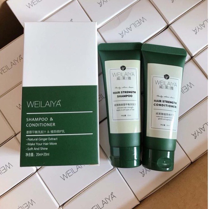 Bộ dầu gội Weilaiya tinh chất gừng hỗ mọc tóc ngăn rụng tóc 400ml