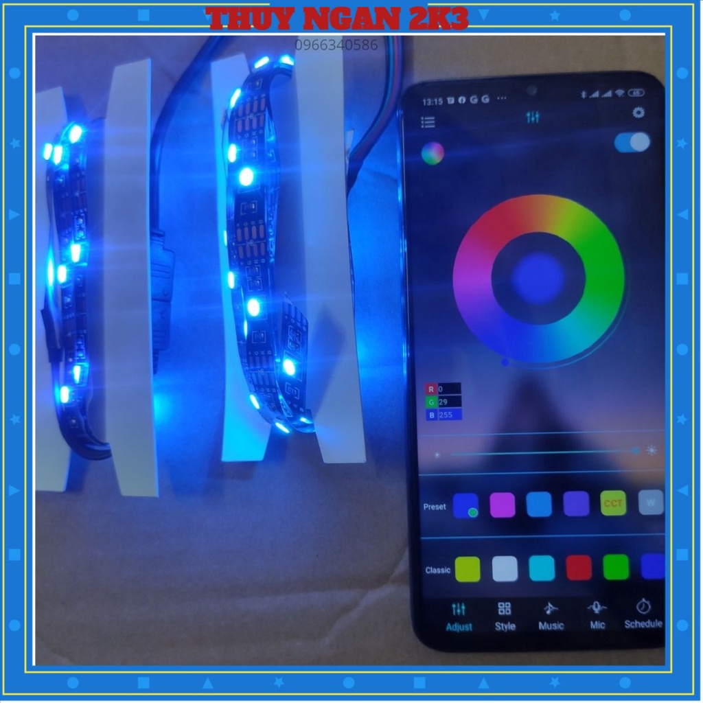 DÂY LED RGB 16 TRIỆU MÀU ĐIỀU KHIỂN QUA APP