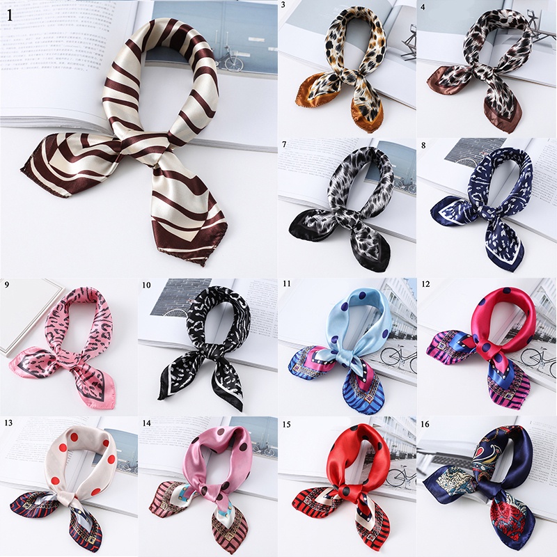 Khăn Choàng Cổ Đa Năng 50 * 50cm In Họa Tiết Da Báo