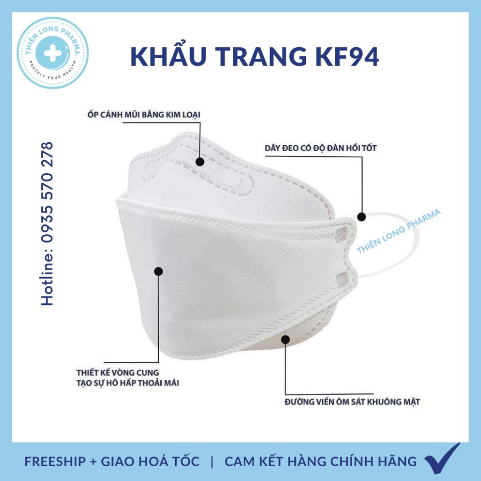 [SET 50 CÁI] Khẩu trang KF94 UNI MASK 4 lớp kháng khuẩn, kiểu dáng 4D Hàn Quốc hàng chính hãng chống bụi mịn LITICNMN