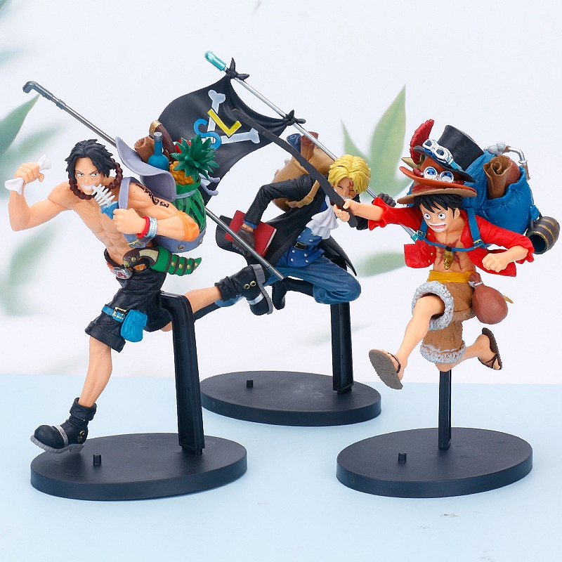 One Piece Luffy Ace Sabo Model 3 Brother backpack is extremely personalized. It is 19-21 centimeters high and weighs 300 grams. Figure 1