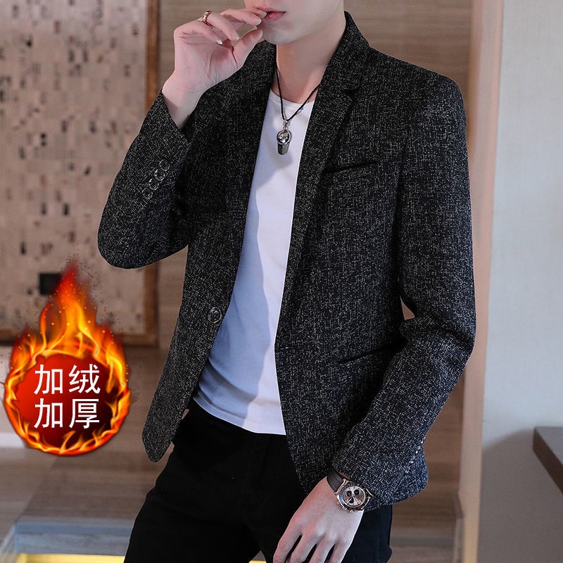 Áo Khoác Vest Dáng Ôm Phong Cách Hàn Quốc Thời Trang Thu Đông Cho Nam