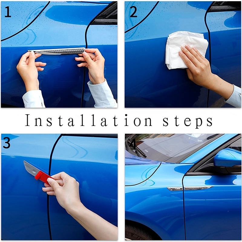 FENDER Bộ 4 Miếng Dán Sợi Carbon Trang Trí Lỗ Thông Khí Thân Xe Hơi BMW M X1 X3 X5 F10 F01 F11 F20 F30 E34 E36 E87 E39