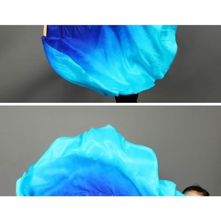 Quạt Múa Lụa Hai Mặt Màu Gradient Phong Cách Trung Hoa