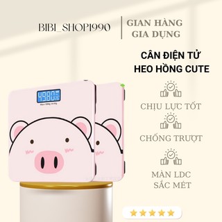 Cân điện tử cao cấp tải trọng 180kg in hình con heo cute (CCH02)