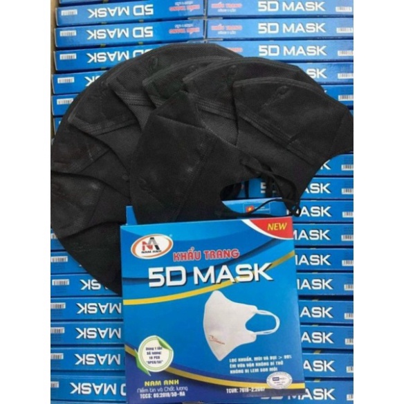 Khẩu trang y tế 5D Mask màu ĐEN (set 50 cái) - 5D MASK ĐEN