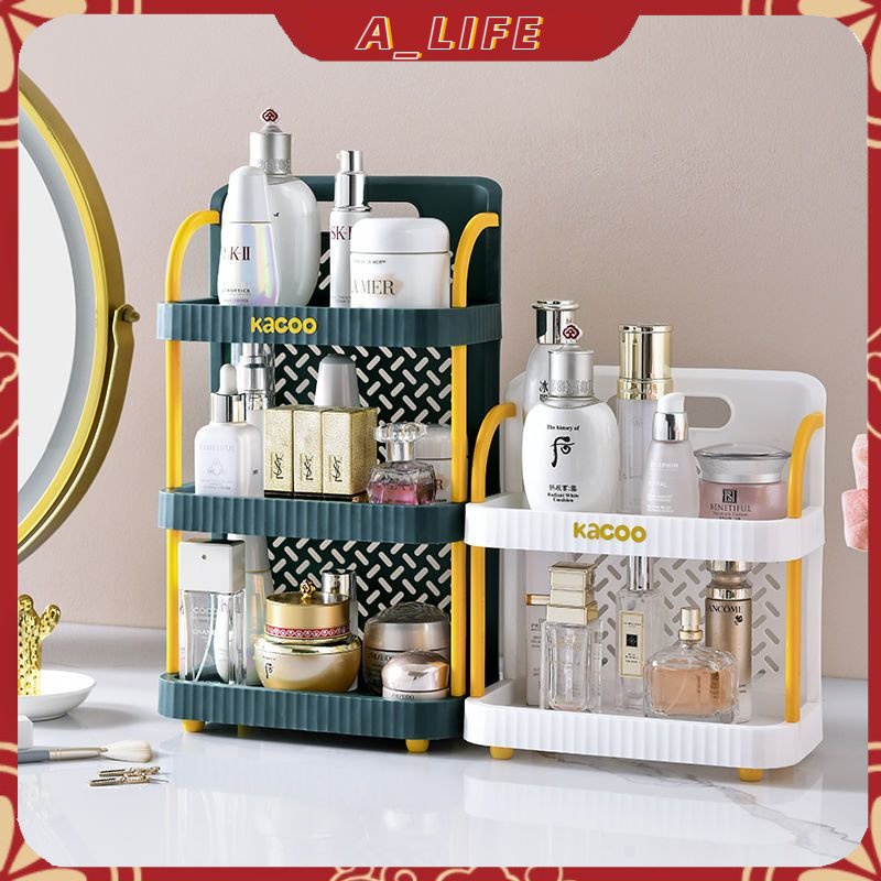 A - LIFE Giá Đựng Mỹ Phẩm Hai Tầng Sức Chứa Lớn Chống Thấm Nước Nhiều Tầng Phong Cách ins Đơn Giản Sắp Xếp Gọn Gàng Cho Phòng Tắm / Phòng