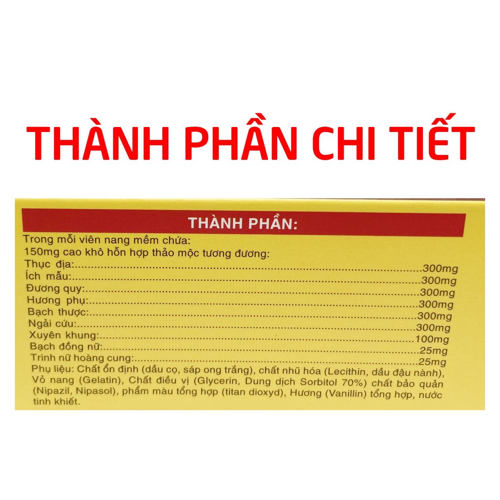 Viên uống Ích Mẫu Eva An Nguyệt San giảm đau bụng khi hành kinh, rối loạn kinh nguyệt - Hộp 30 viên ( ích mẫu Eva )