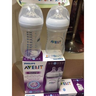 Hộp set đôi 2bình sữa avent 260ml