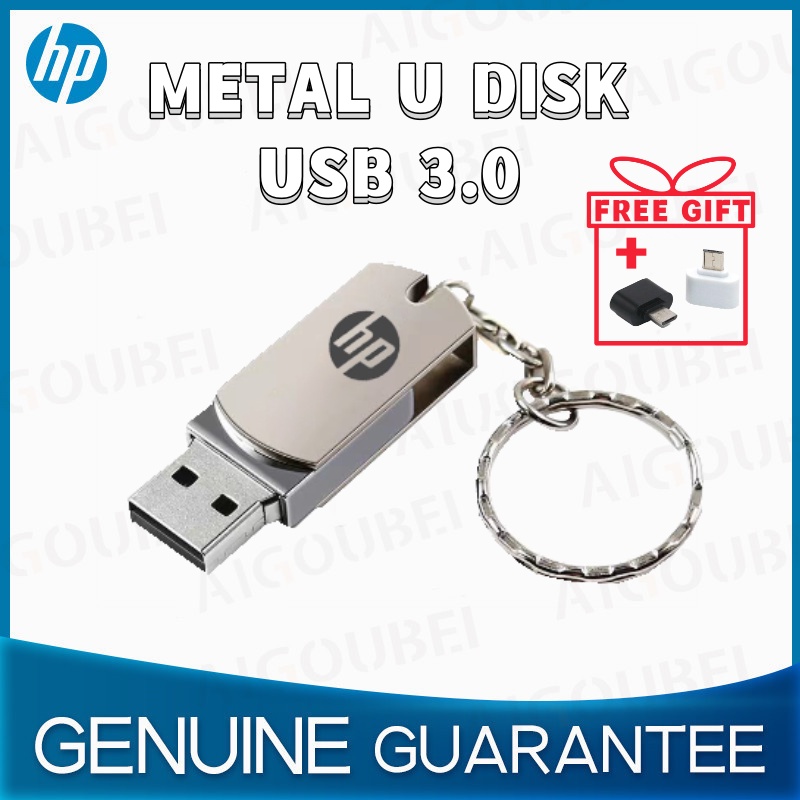 Hp Ổ Đĩa Flash USB 3.0 Dung Lượng Lớn 1GB 2GB 4GB 8GB 16GB 32GB 64GB 128GB 2TB Bằng Kim Loại Chống Thấm Nước