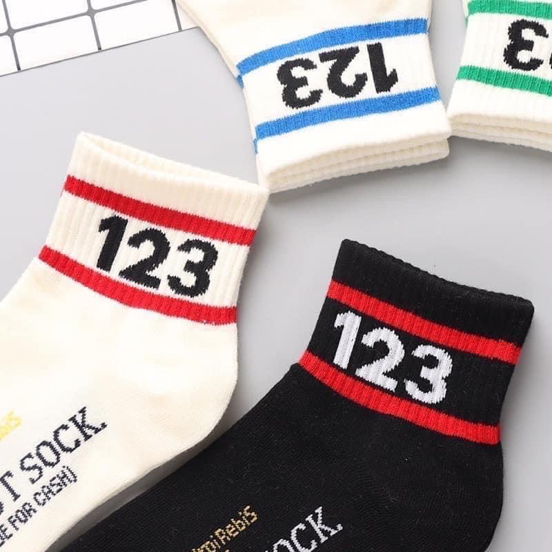 Set 10 vớ tất UNISSEX 123 phong cách thể thao