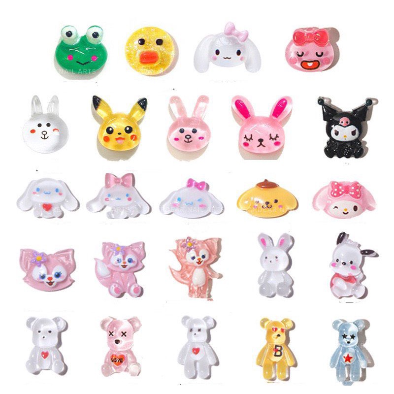 Charm con vật cute trang trí móng