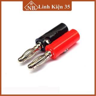 Combo bộ 4 đôi jack nối JS90 và bắp chuối cao cấp (2 JS90 đỏ + 2 JS90 đen + 2 bắp chuối đỏ + 2 bắp chuối đen)