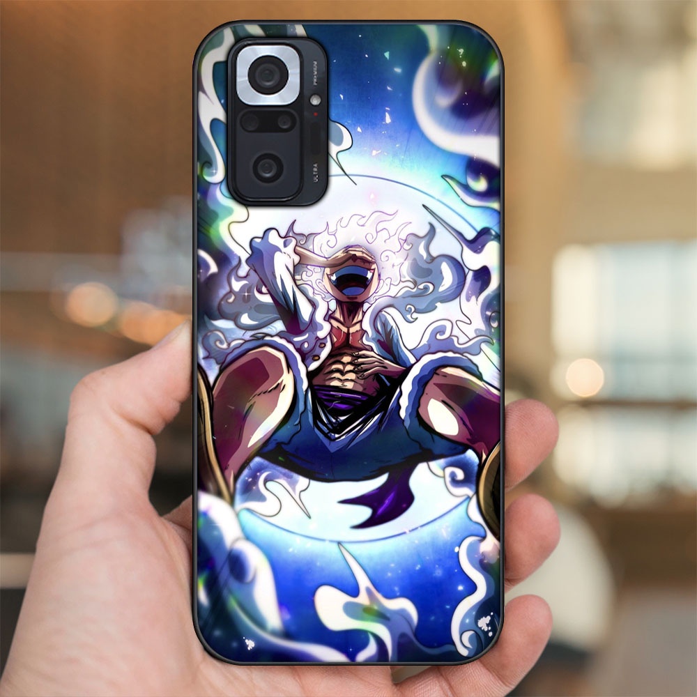 Ốp lưng Xiaomi Redmi Note 10 Pro viền đen in hình Luffy Gear 5 Nika One Piece Đảo Hải Tặc