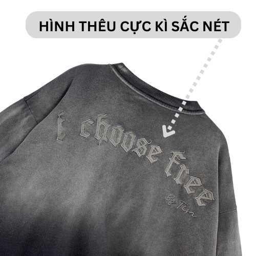 Áo Sweater Nỉ Loang TIM FASHION - Áo Nỉ Cotton Unisex Form Rộng Oversize