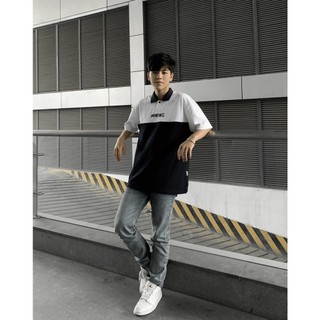 Local Brand Ree - Áo Polo Basic Trắng Phối Đen