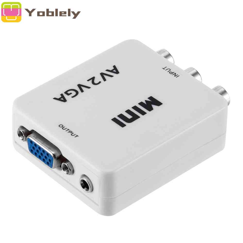 Bộ ChuyểN ĐổI Mini HD AV2VGA AV RCA CVBS Sang VGA Cho HDTV