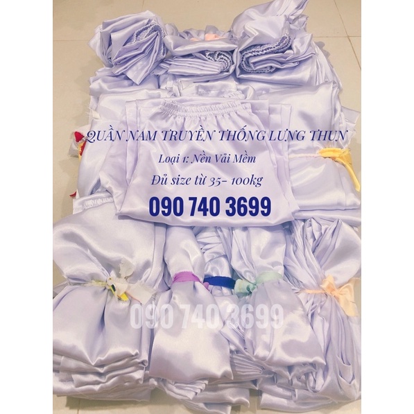 Quần trắng truyền thống nam mặc với Áo dài đồng tiền