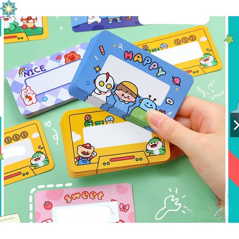 Bộ 20 Thẻ Bài Giấy Dán Khen Thưởng Chống Trầy Xước May Mắn Sáng Tạo