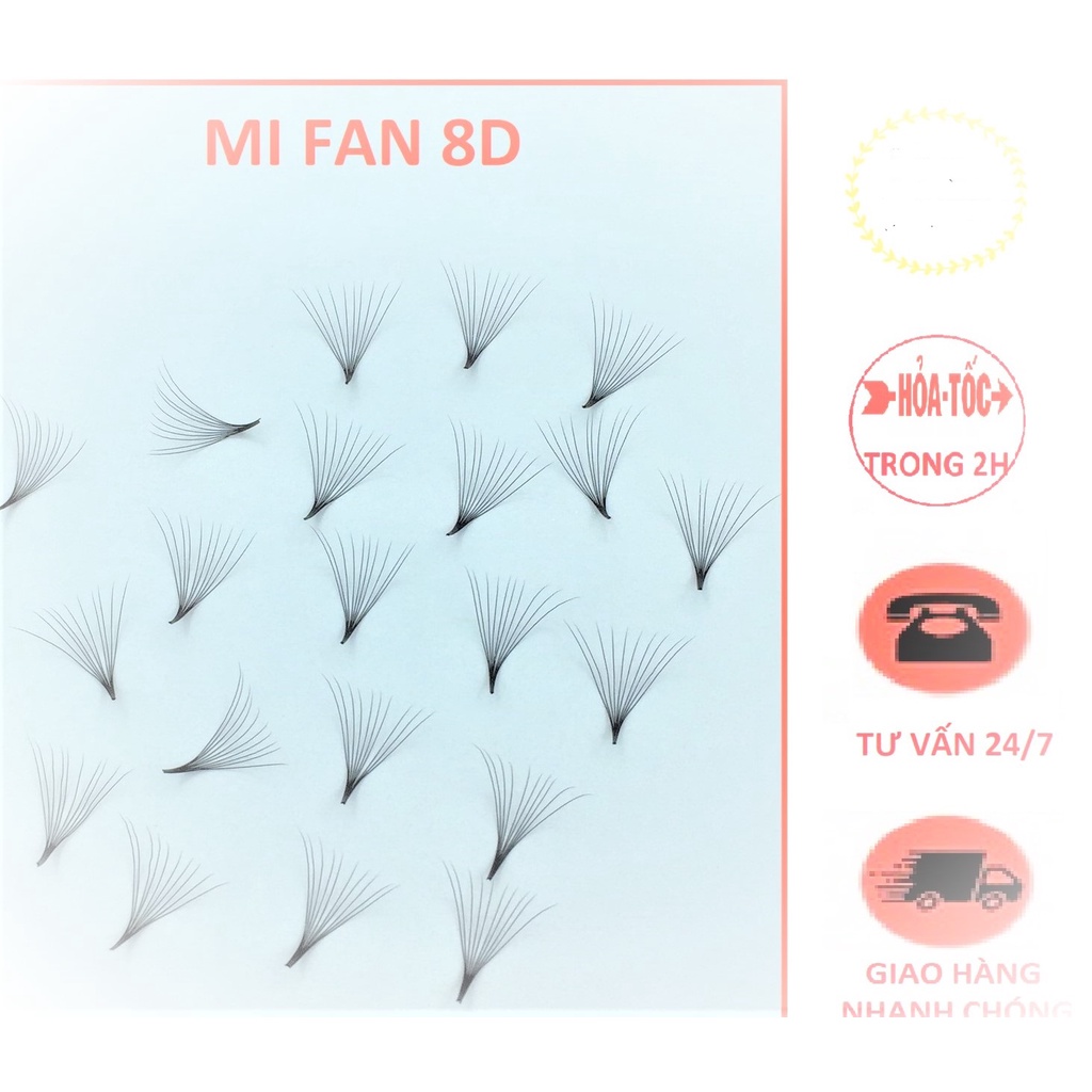 MI FAN 8D -DÀY 0,07 - CONG C-CC-D HỘP 500 FAN - DỤNG CỤ NỐI MI