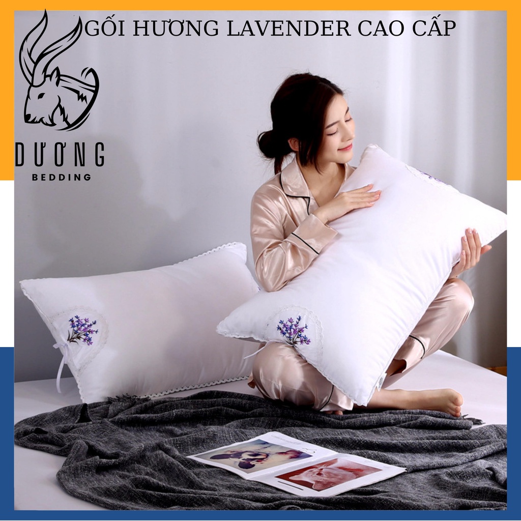 Ruột gối đầu hương lavender cao cấp, Ruột gối 50x70 êm ái, thơm dịu dàng giúp ngủ ngon hơn