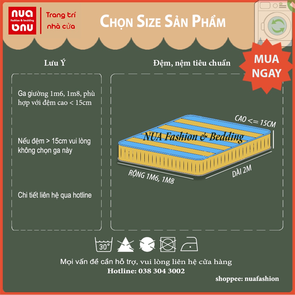 Bộ ga giường 4 món cotton đũi dúm mềm mịn bộ chăn ga gối nhập khẩu cao cấp, ga giường phủ hoặc bo chun