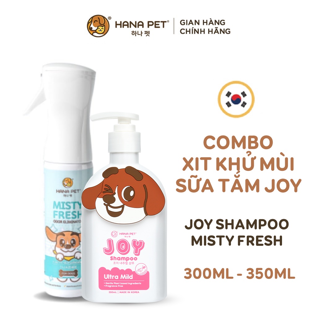 Combo sữa tắm JOY và xịt khử mùi, khử khuẩn Misty Fresh - Hana Pet Việt Nam
