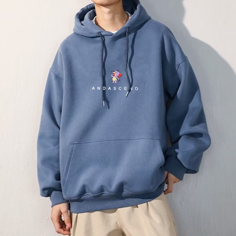 Áo hoodie In Chữ Phong Cách hip hop Đường Phố Hàn Quốc Thời Trang Mùa Đông Dành Cho Nam M-8XL