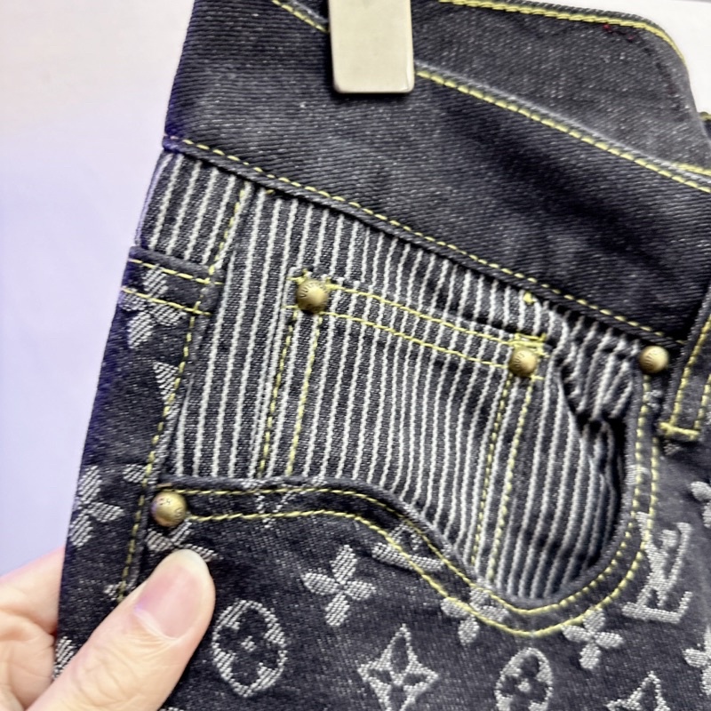 ⚡️ - Quần Jeans Luon Vuituoi x Human Made Monogram Crazy Denim Pants, Quần Bò LV ống suông
